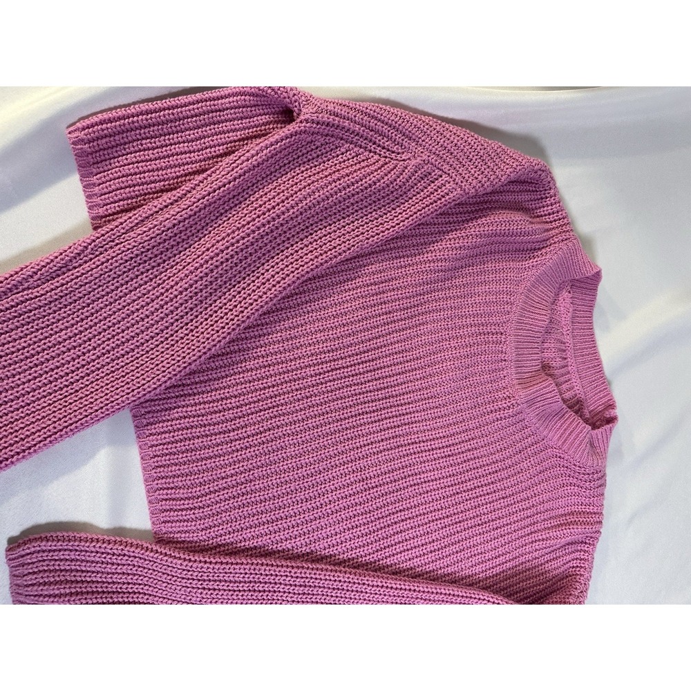 Pink‎ Ribbed Long Sleeve Sweater - Picture 3 of 7